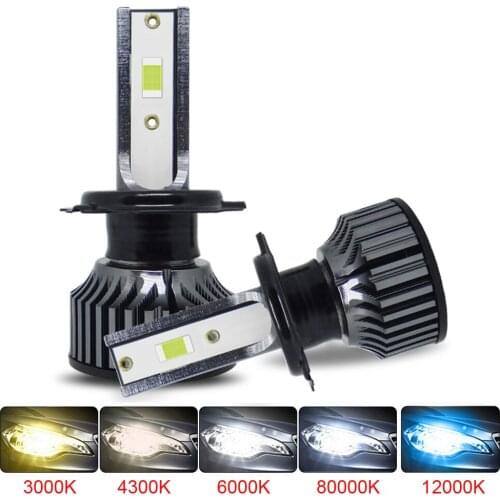 2Pcs 12V 24V H7 Car Lamp 6000K 80W 12000LM H4 Led Car Headlight Bulb H1 H3 9005 HB3 9006 HB4 Fog Light Auto Motorcycle Headlamp