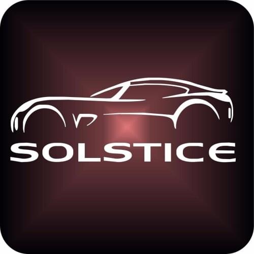 For (2Pcs) Vinyl sticker PONTIAC SOLSTICE car logo Window Bumper 16x6cm grand decal gto