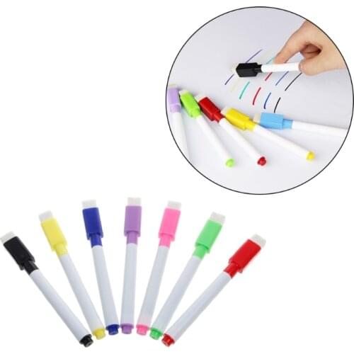 5Pcs Whiteboard Pen Erasable Dry White Board Markers Black Ink Fine Size Nip high quality