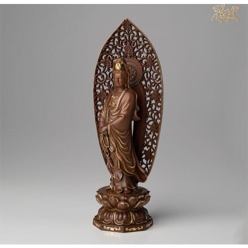 Asia home altar Worship high grade GUAN YIN PU SA Avalokitesvara BUDDHA efficacious Talisman buddha family BLESS bronze statue