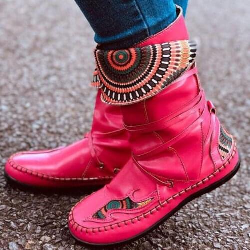Boots Medieval viking tudor accessory shoes Toe Low Heel Festival shoes boots for women Fashion Tassel Ethnic