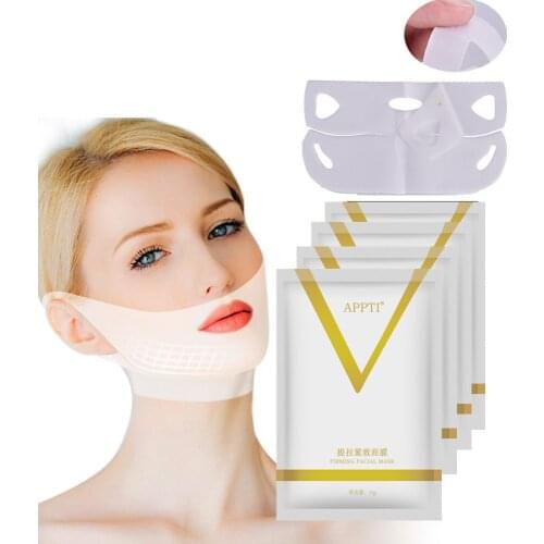Fast Delivery Face Lift Slimming Mask V Line Chin Up Patch 4D Reduce Double Chin Tape Neck Firming Shape Mask US BR Dropshipping