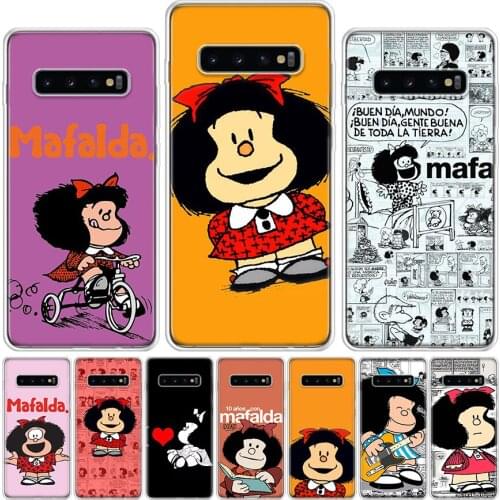 Mafalda Phone Case For Samsung Galaxy Note 8 9 10 20 S21 S20 S10E S10 S9 S8 S7 Ultra J6 Plus Lite Cover