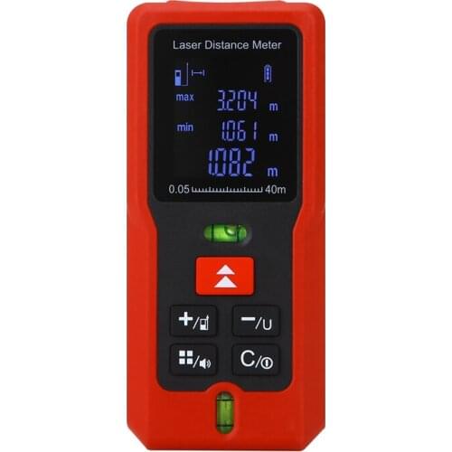 40M 60m 80m 100m Laser Rangefinder Digital Laser Distance Meter Battery-powered Diastimeter Distance Area Volume 2 Level Bubble