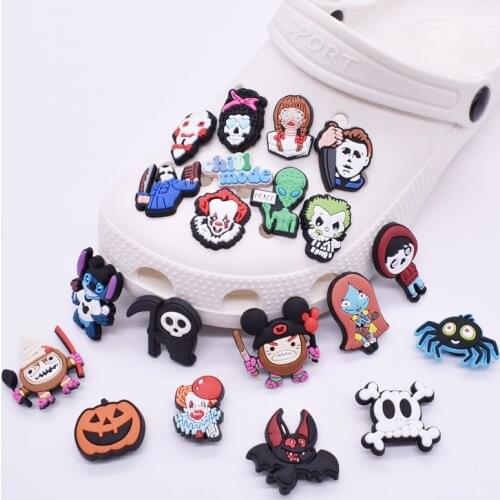 Hole Shoes Ornament Shoe Buckle Halloween Shoe Buckle Sandals Ornament Rubber Shoe Buckle Designer Jibiz for Croc kids gifts