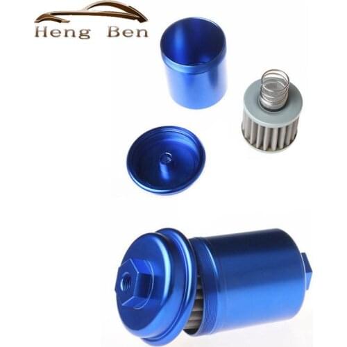 For Car Petrol Gas Fuel Gasoline Liquid Fuel Oil Filter 62MM Aluminum High Flow Performance Fuel Filter Washable Filter