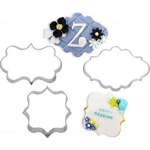 3pcs Cookie Cutter Cloud Rectangle Square Shape DIY Fondant Mold Biscuit Cutter Mold DIY Baking Tools For Kitchen Home Supplies