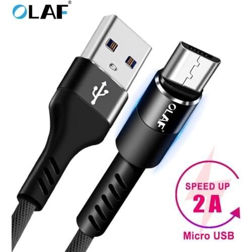 OLAF Micro USB Cable 1M 2A Fast Charging Sync Data Mobile Phone Charger Cable For Samsung S7 Sony HTC LG Xiaomi Huawei Microusb