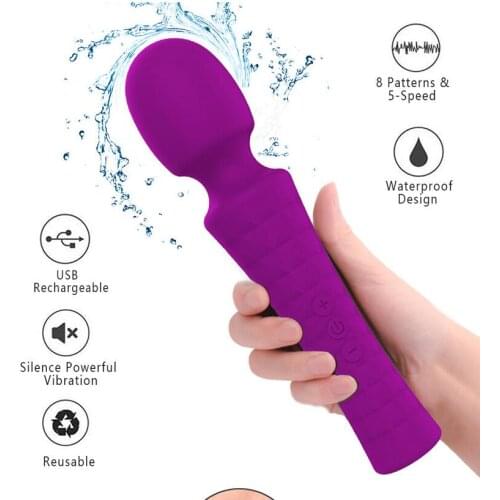 Powerful USB Charge AV Magic Wand Massager Handheld Cordless and Powerful Wand