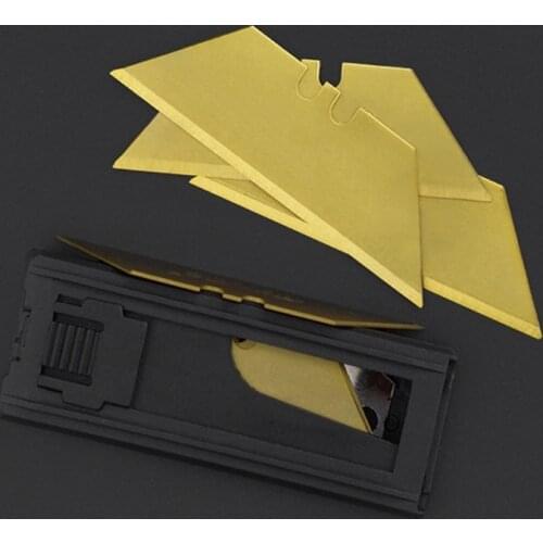 L38A 10 Pack Utility Knife Blades Replacement Blades SK5 High Carbon Steel Razor Blades Box Cutter Blade - Sharp, Durable