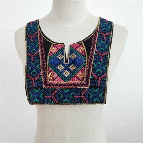 High quality lace fabric national style Lace collar sewing Lace Application Embroidered Laces trim Clothing Accessories