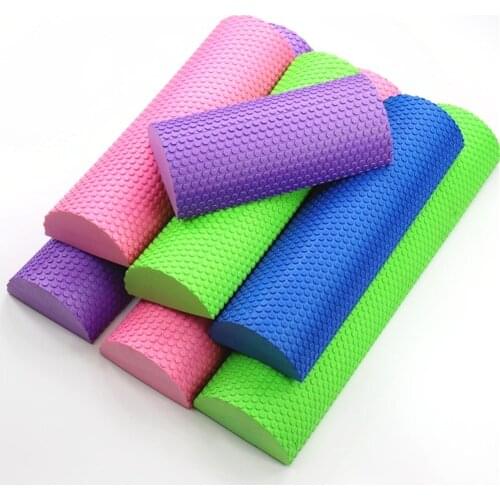 Half Round EVA Foam Roller For Yoga Pilates Shaft Yoga Pilates Fitness Equipment With Massage Floating Point