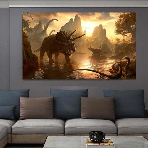 Animal Posters Jurassic Park Dinosaur Posters and Canvas Paintings Home Wall Decoration Art Pictures Living Room Decoration