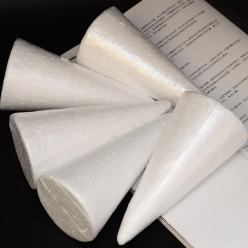 30pcs 150mm Blank Cone Styrofoam Foam DIY Christmas Tree for Painting Crafts