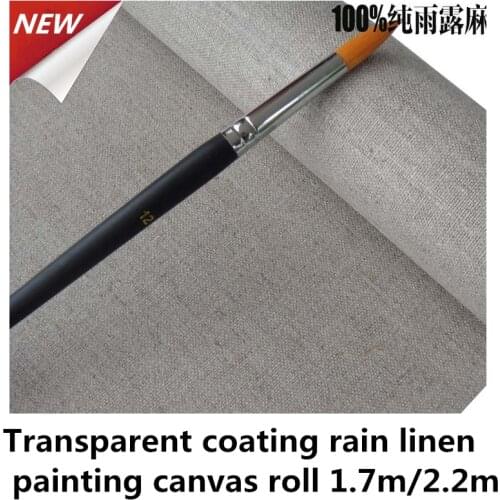 5m long good quality 420g rain linen canvas roll with clear priming 1.7/2.2m size