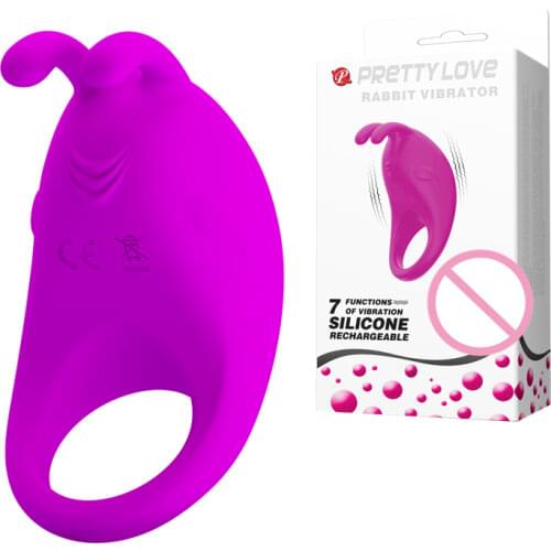 Pretty Love USB Rechargeable Vibrating Ring Penis Ring Cock Ring Silicon Penis Extender Sex Products Sex Toys for Woman