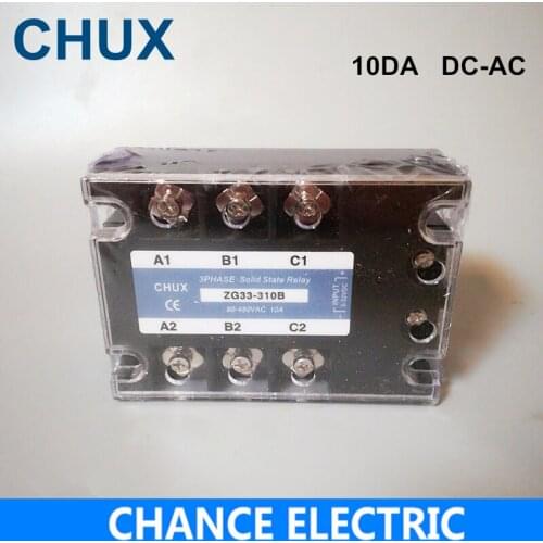 Three Phases Solid State Relay SSR 10A DC-AC (ZG33-10DA) Solid State Relay 10DA SSR 10DA DC-AC Solid State Relay SSR 10DA