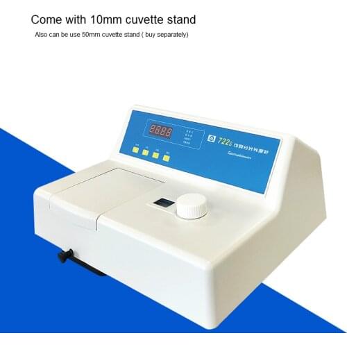 Visible Spectrophotometer 722S Vis Photometer Wavelength 325-1000 nm (2 nm) LED Display Spectrometer Spectral Bandwidth 5 nm