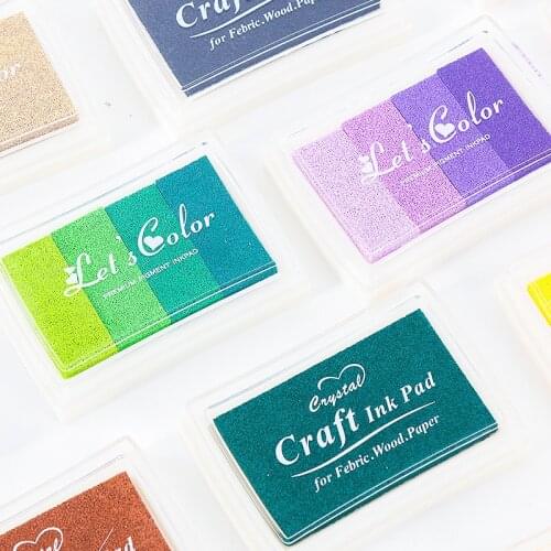 Oil Based DIY Vintage Ink Pad for Rubber Stamps Sealing Fabric Wood Paper Scrapbooking 20 Colors Fingerprint Inkpad Kids Toys