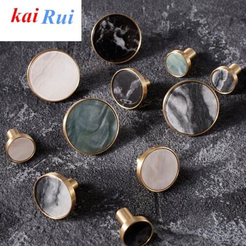 1pcs Marblee pattern brass knob Dresser Drawer Knobs Pulls Handles / Cupboard Knobs Furniture Cabinet Handle Pull Hardware