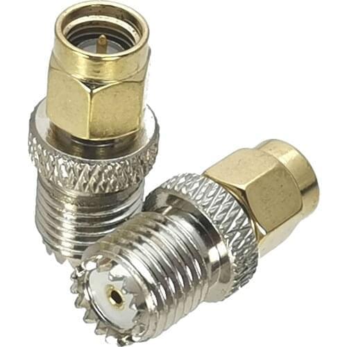 1Pcs SMA Male plug to Mini UHF MiniUHF Female Jack RF Adapter Connector Coaxial High Quanlity 50ohm