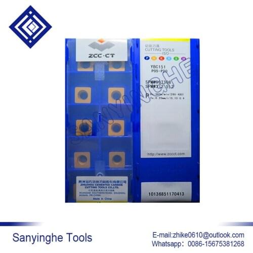 Free shipping high quality sanyinghe 10pcs/lots YBC151 SPMW09T308 cnc carbide turning inserts cnc blade lathe turning tool
