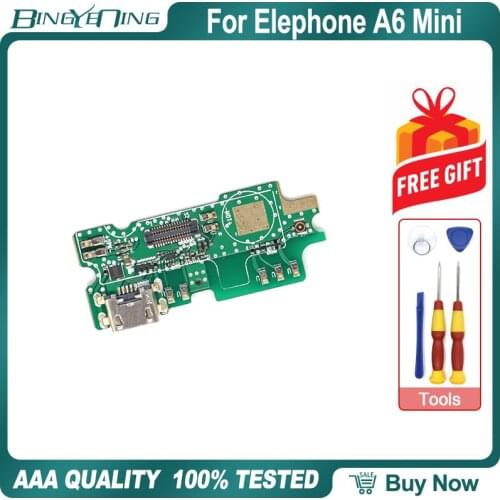 100% New Original USB Board Charging Port Board usb plug with Mic For Elephone A6 mini Repair Replacement Accessories Parts