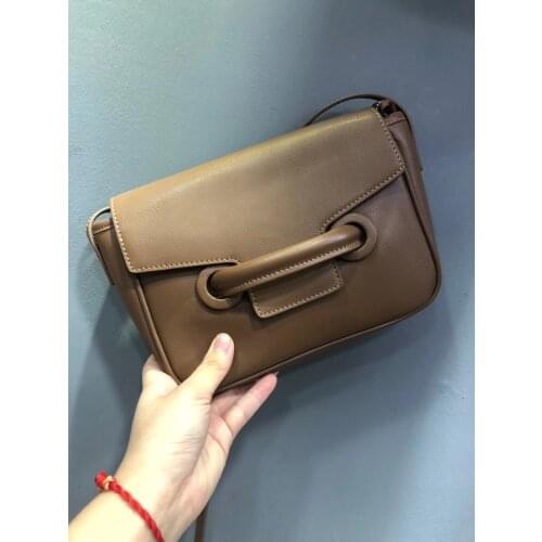 2021 New Design Small Square Leather One-Shoulder Bag Exquisite Female Retro Crossbody Bag