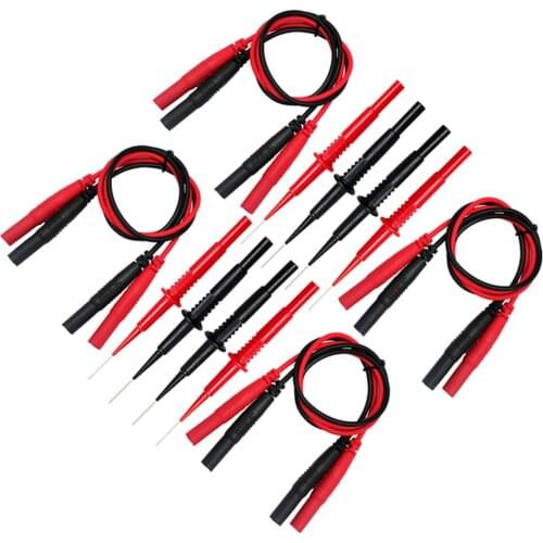 4 X Aidetek Sharp hard Needle Tipped Tip Multimeter Probes Test Leads 20155SET4PC