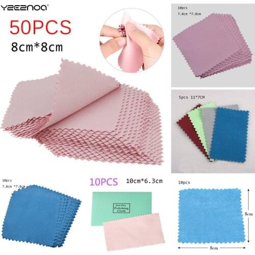 5pcs 10pcs 50pcs Silver Polish Cloth Retail Wholesale Jewelry Polishing Silver Burnishing Buffing Clean Tool Jewelry Cleaner