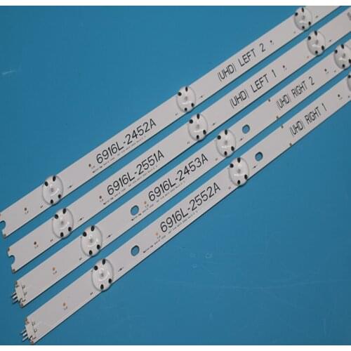 8pcs x 49" LED Backlight Strips for LG 49" TV V16 ART13 6916L-2451/2552A 2452/2453A UHD L/R