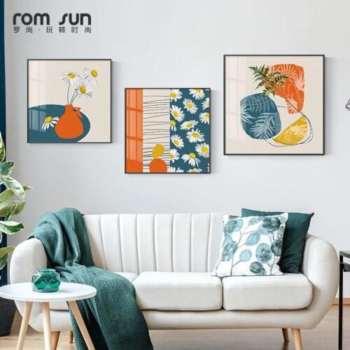 Abstract Fashion Vintage Flower Picture Wall Poster Modern Style Canvas Print Painting Art Aisle Living Room Unique Decoration