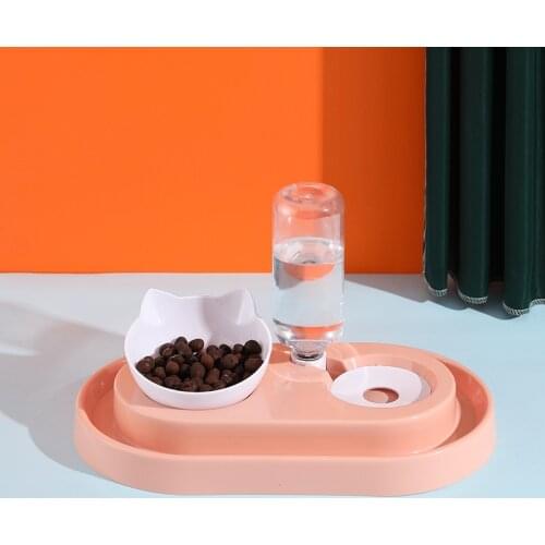Pet Dog Automatic Water Feeder High Capacity Removeable and Washable Environmentally Friendly Materials Pets Dual Cat Bowl