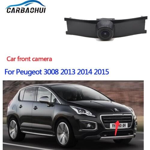 Car front grille camera For Peugeot 3008 2013 2014 2015 Car Special Front HD Camera high quality Waterproof Night vision CCD