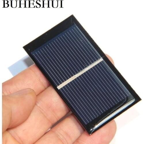 BUHESHUI Mini 0.3W 0.5V Solar Panel Module Polycrystalline DIY Solar Cell Battery Charger Education Kits Toy 65*35*3MM 20pcs
