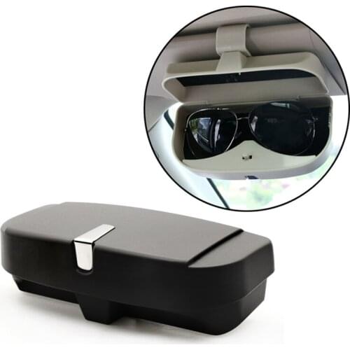 Car Glasses Case Sun Visor Car Roof General Automobile Glasses Sunglasses Clip Bill Multi function Storage Box Quick Install