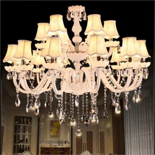 Hot Selling White K9 Crystal Chandelier Lustre Crystal Chandelier Optional Lustres De Cristal Candle Chandelier AC Guaranteed
