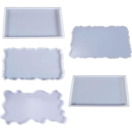 Crystal Epoxy Resin Mold Fruit Plate Casting Silicone Mould Handmade DIY Crafts Tray Making Tools