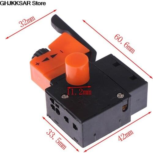 HOT 1pc AC 220V/4A FA2/61BEK Adjustable Speed Switch Plastic Metal For Electric Drill Trigger Switches