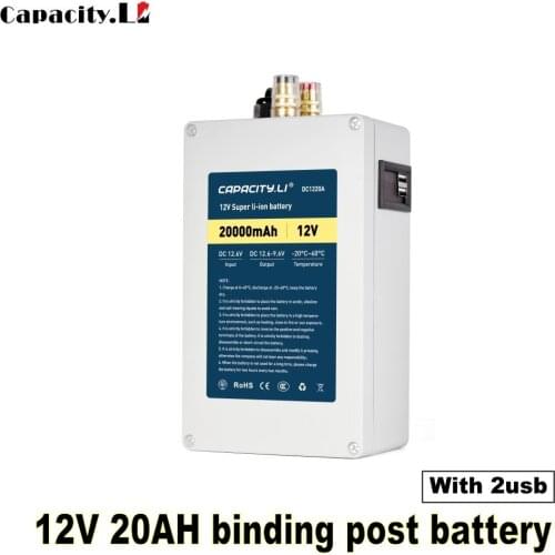 Capacity.Li 12V 20ah 30ah lithium battery pack 18650 25ah Rechargeable batteru10ah power bank 21700 Batteries With bms and USB