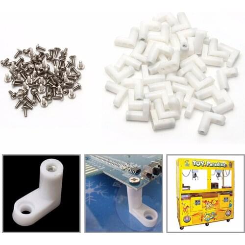 10pcs PCB Type Mounting Feet With Screws For Motherboard Fixed Host Fixing Feet L Right Angle Bracket Fixing Feet