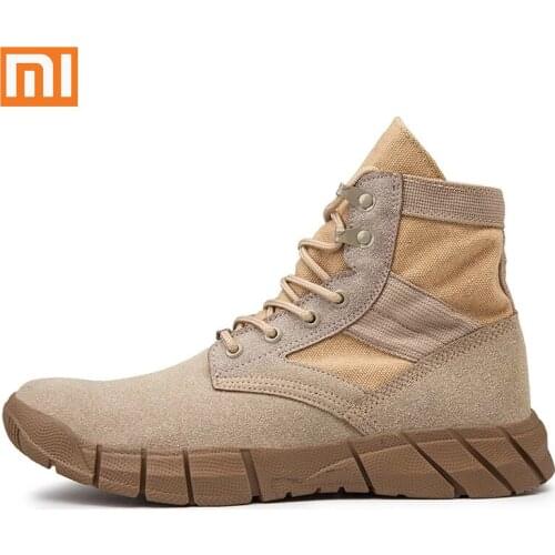Xiaomi Winter Warm Plush Mens Boots Suede Leather Snow Boots Non-slip Working Boots Outdoor Men Ankle Boots Size 39-47