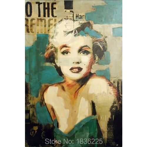 Wall art decorative pictures marilyn monroe canvas oil painting pictures for bedroom for paintings for living room wall