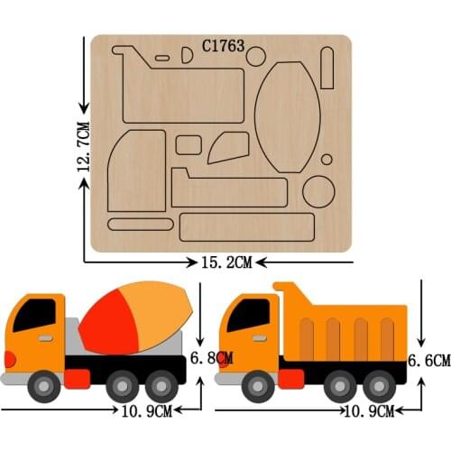 New Truck Wooden die Scrapbooking C1763 Cutting Dies