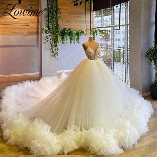 Ivory Prom Dresses Long Spaghetti Straps Couture Puffy Ball Gown Saudi Arabia Wedding Party Dress 2021 Plus Size Evening Gowns