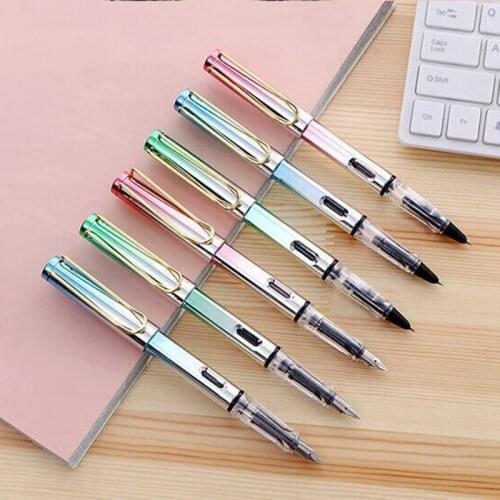 Gradual Change Colorful Pen Plastic Ink Pens 0.5mm 0.38mm Student Gifts School Office Calligraphy Stationery