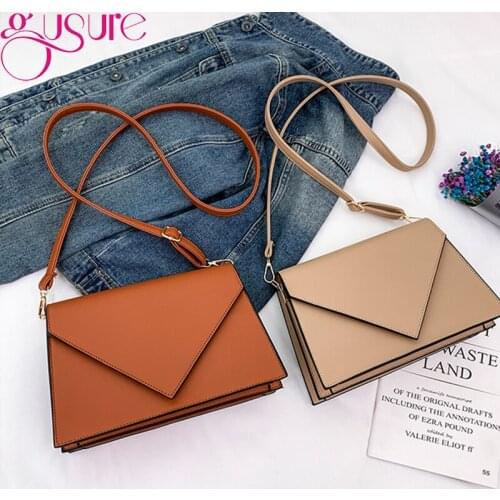 Gusure Luxury Brand Female Tote Bag 2021 Fashion Quality pu Leather Womens Small Handbag Retro Designer Shoulder Messenger Bag