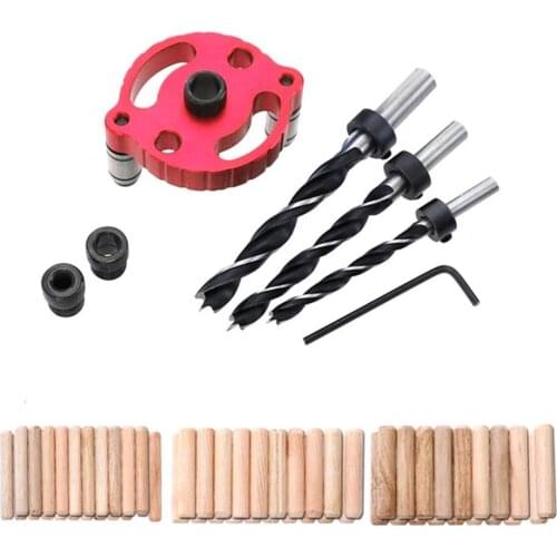 Self-centering 6/8/10mm Dowelling Jig Wood Panel Puncher Hole Locator Measuring Drilling Woodworking Tool - #1