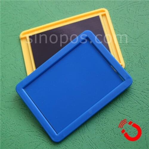 Warehouse Label Magnet Frame, plastic sleeve inventory sign holders job name card case price tag holder wall shelf rack ID cards