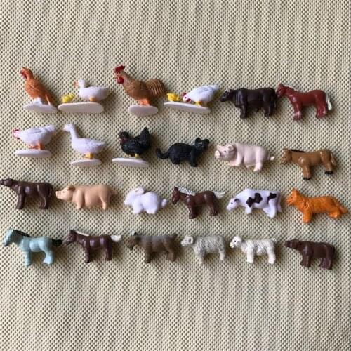 Super mini pvc figure 3cm farm animal toy set